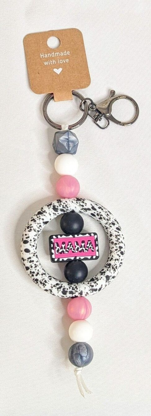 Bag Charm/Keychain - Pink, Grey, Leopard, Mama, NWT